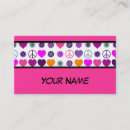 Recherche de peace cartes visite Pouvoir de fleur