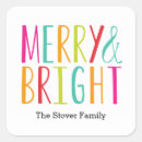 Search for simply stickers Merry and bright