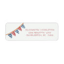 Search for red white and blue return address labels Vintage