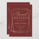 Recherche de burgundy 16ans anniversaire invitations Rouge