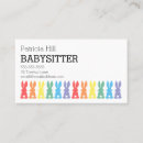 Search for bunny business cards Babysitting