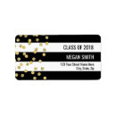 Search for dots and stripes return address labels Gold