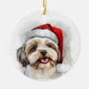 Search for shih tzu ornaments Watercolor