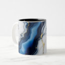 Recherche de marbre bleu tasses Blanc
