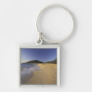 Search for footprints in the sand keychains Ocean