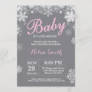 Search for winter baby girl shower invitations Snowflake