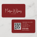 Recherche de rouge cerise cartes visite Minimaliste