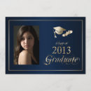 Search for metallic graduation invitations Blue
