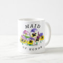 Search for floral wedding mugs Maid of honour