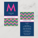Recherche de chevron rose cartes visite Unique