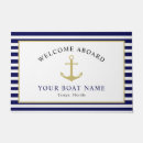 Search for navy and gold doormats Welcome aboard