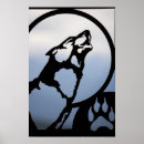 Recherche de un loup hurlant posters Silhouette