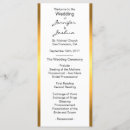 Search for gold foil wedding programs White