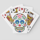 Recherche de crâne mexicain jeux de cartes Floral