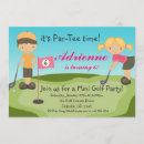 Search for girls golf party invitations Kids