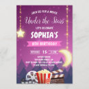 Search for under the stars birthday invitations Movie birthday party
