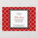 Search for black white red damask invitations Shower