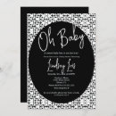 Recherche de noir et blanc baby shower invitations Neutre genre