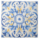 Search for blue and gold tiles Mediterranean