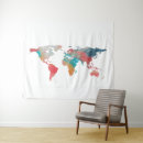 Search for world map tapestries Atlas