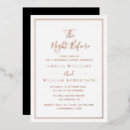 Search for foil rehearsal dinner invitations Rose gold