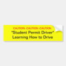 Search for learners permit bumper stickers Student driver