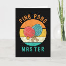 Recherche de ping pong vœux cartes Sport