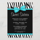 Search for zebra print sweet 16 invitations Trendy
