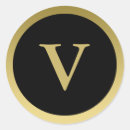 Search for initial v stickers Black