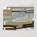 Recherche de motif géométrique abstrait cartes postales Contemporain