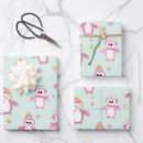 Search for pink penguin wrapping paper Winter
