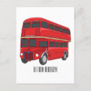 Search for double decker bus postcards Red london bus