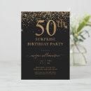 Recherche de surprise 50th anniversaire invitations Élégant