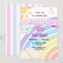 Search for kawaii birthday invitations Rainbow