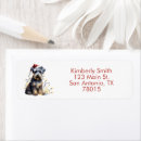 Recherche de christmas dog labels Chapeau santa