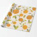 Search for orange fruit wrapping paper Watercolor