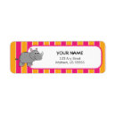 Search for pink and orange return address labels Trendy