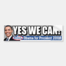 Search for obama yes we can bumper stickers Elections