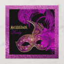 Search for purple gold masquerade party invitations Celebration