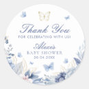Search for thank you blue baby shower stickers Pretty