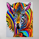 Search for rainbow zebra posters Ai generated