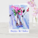 Search for funny flamingo birthday cards Pink