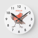 Recherche de oiseaux chanteurs horloges Rouge