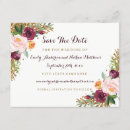 Search for burgundy gold save the dates Botanical