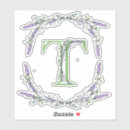 Search for monogram letter t stickers Botanical