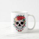 Search for floral sugar skulls mugs Mexican