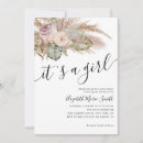 Search for bohemian baby girl shower invitations It's a girl
