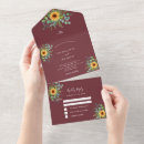 Search for red sunflower wedding invitations Fall