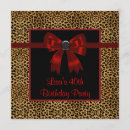 Search for red leopard birthday invitations Party