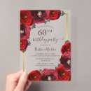 Search for red and gold 60th birthday invitations Stylish